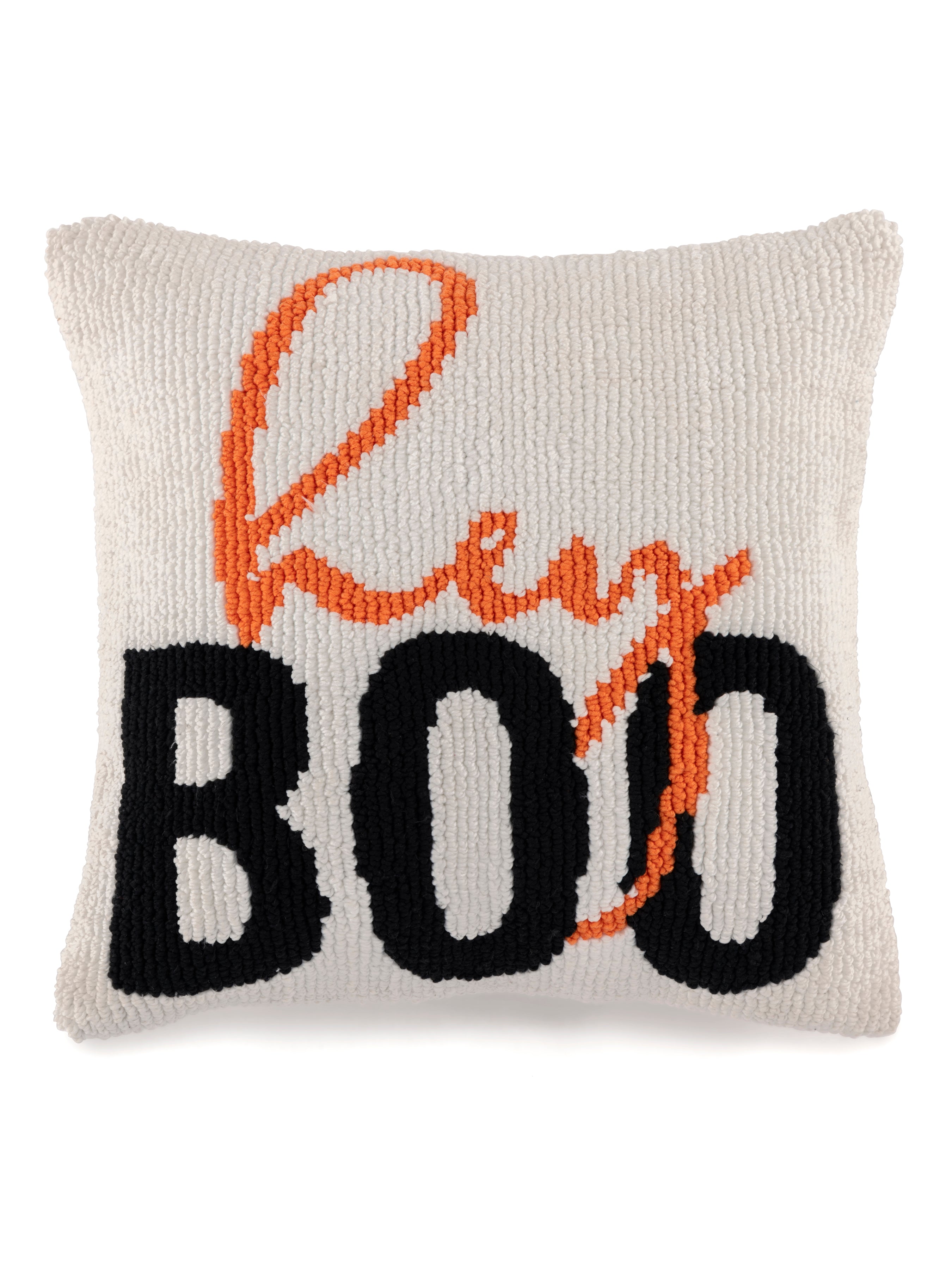 Shiraleah "Hey Boo" Pillow, Ivory