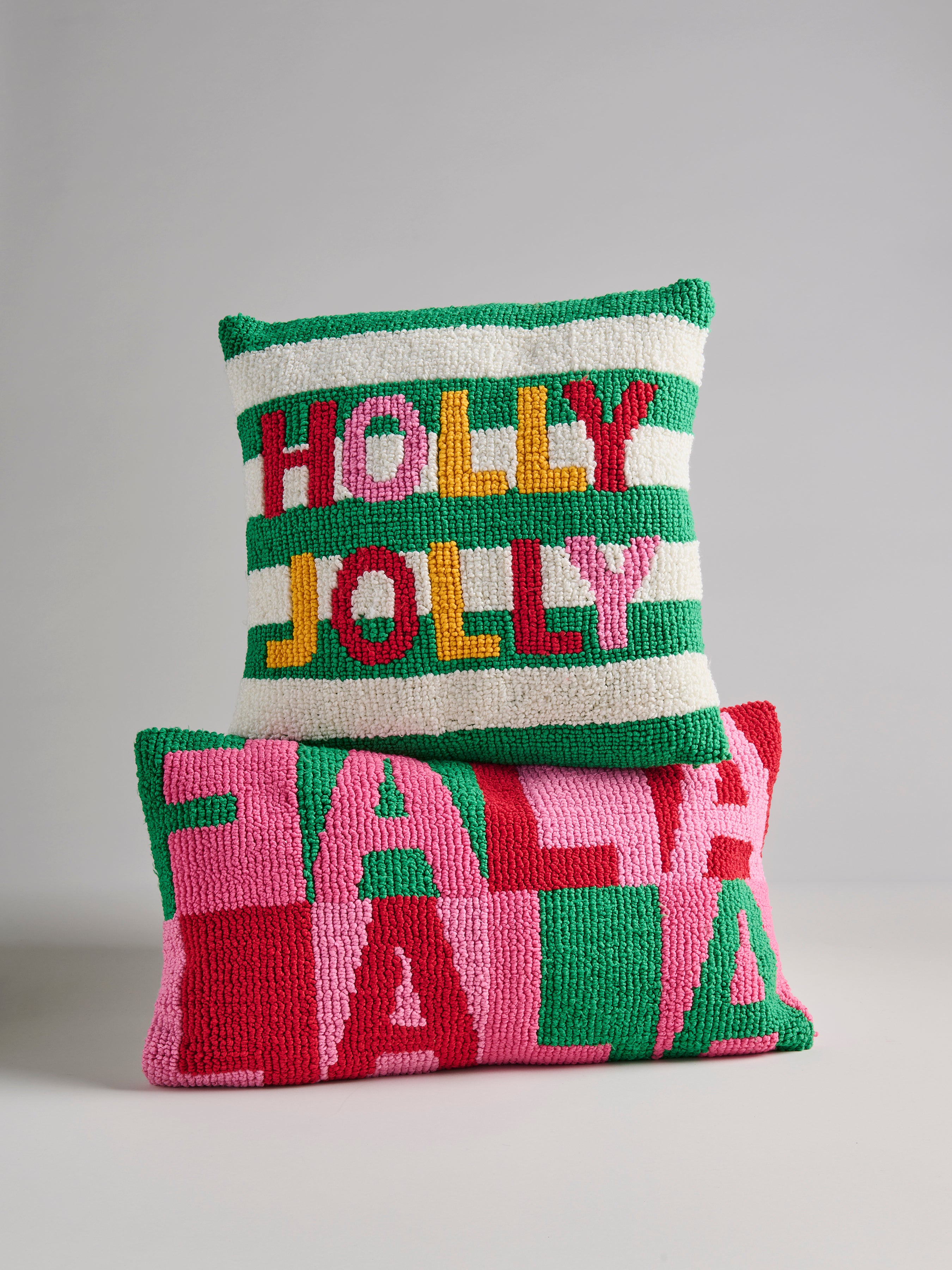 Shiraleah "Fa La La" Tufted Pillow, Multi