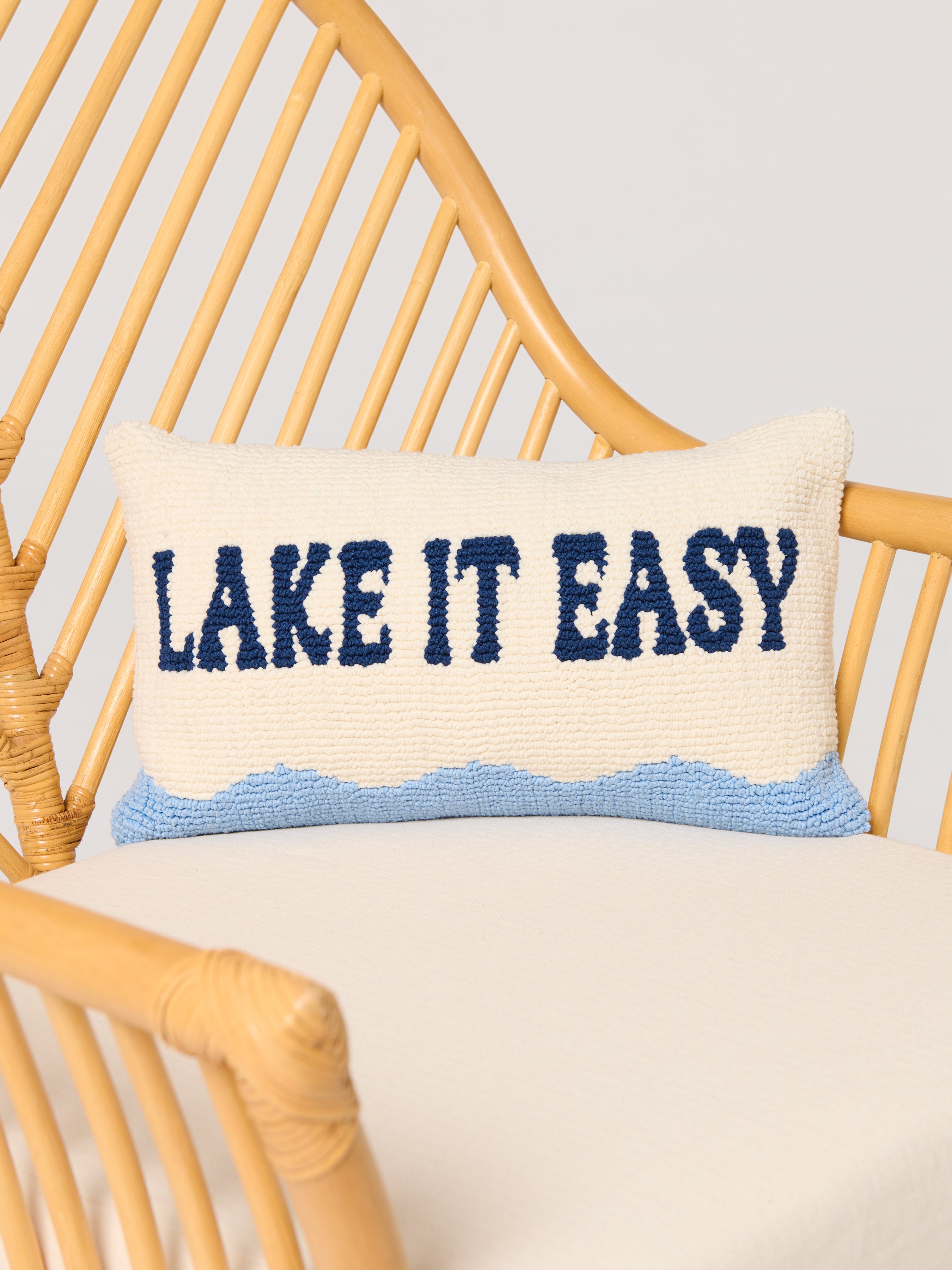 Shiraleah "Lake It Easy" Pillow, White