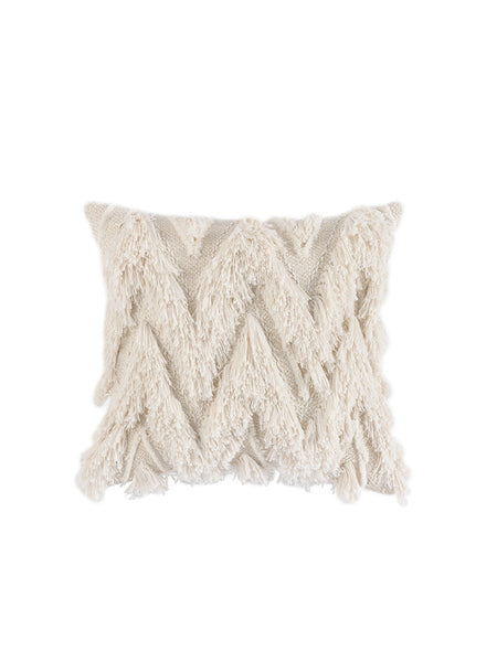 Shiraleah Constance Boho Fringe Pillow, Ivory - FINAL SALE ONLY