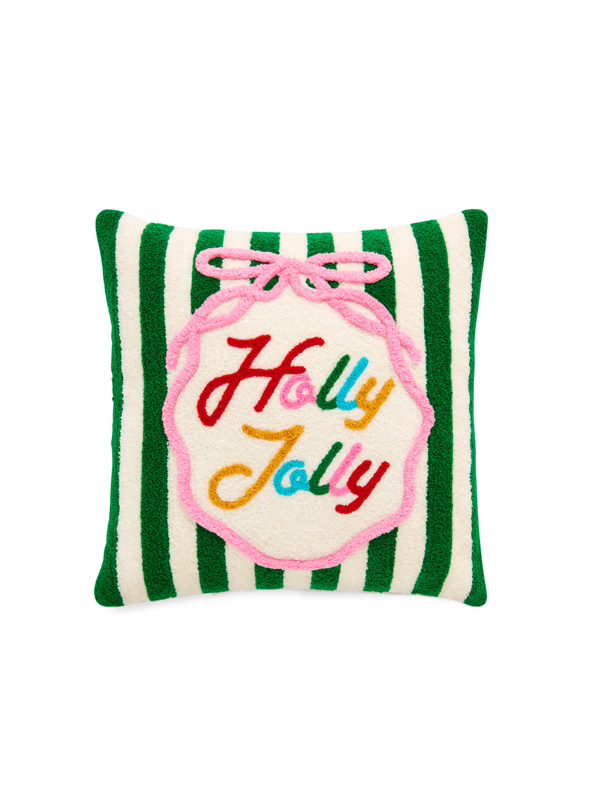Shiraleah "Holly Jolly" Pillow, Green