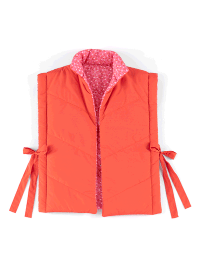 Shiraleah Petra Reversible Vest, Flame - FINAL SALE ONLY