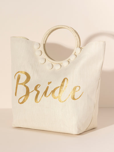 Reversible Bride Tote Bag - Wedding