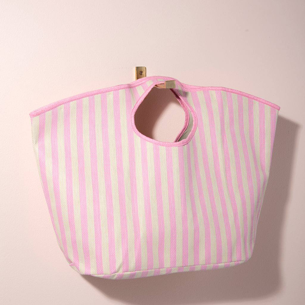 Shiraleah Lolita Stripe Tote, Pink and Ivory