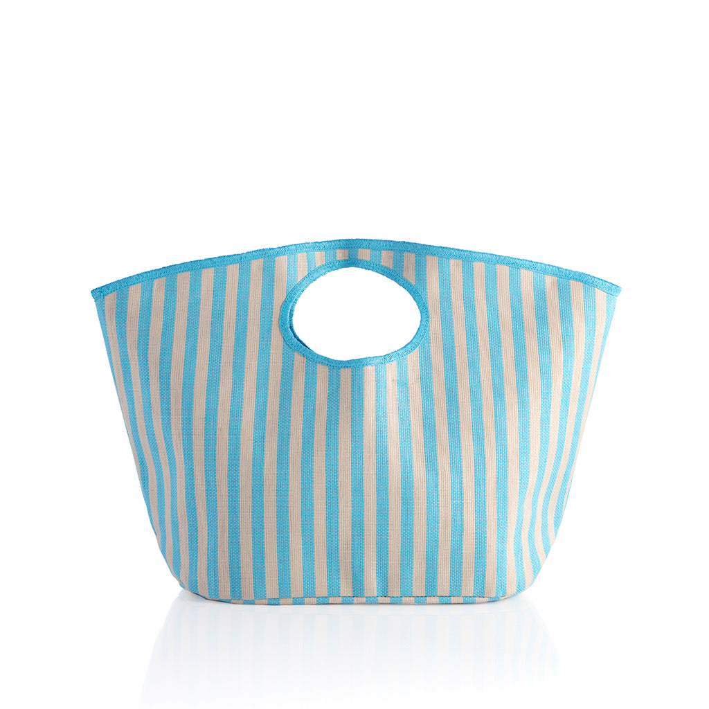 Shiraleah Lolita Stripe Tote, Turquoise and Ivory