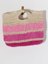 Add a pop of color to your summertime outfits with Shiraleah's Carmend Top Handle Bag. Made from woven paper strap with chic cutout handles and a striped design, this handbag will fit your needs from a night out to a day on the beach. Pair with other Shiraleah items to complete your look!
