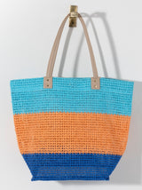 Bring some brightness to the beach with you this summer in Shiraleah's Alba Tote. Made from woven paper straw with durable PU shoulder straps, it makes the perfect lightweight carry-all for fun in the sun. The vibrant blue and orange color scheme is sure to make you stand out from the crowd. Pair with other items from Shiraleah to complete your look!
