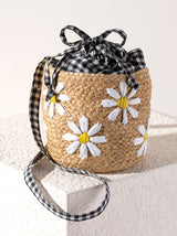 Shiraleah Daisy Mini Bucket Bag, Natural