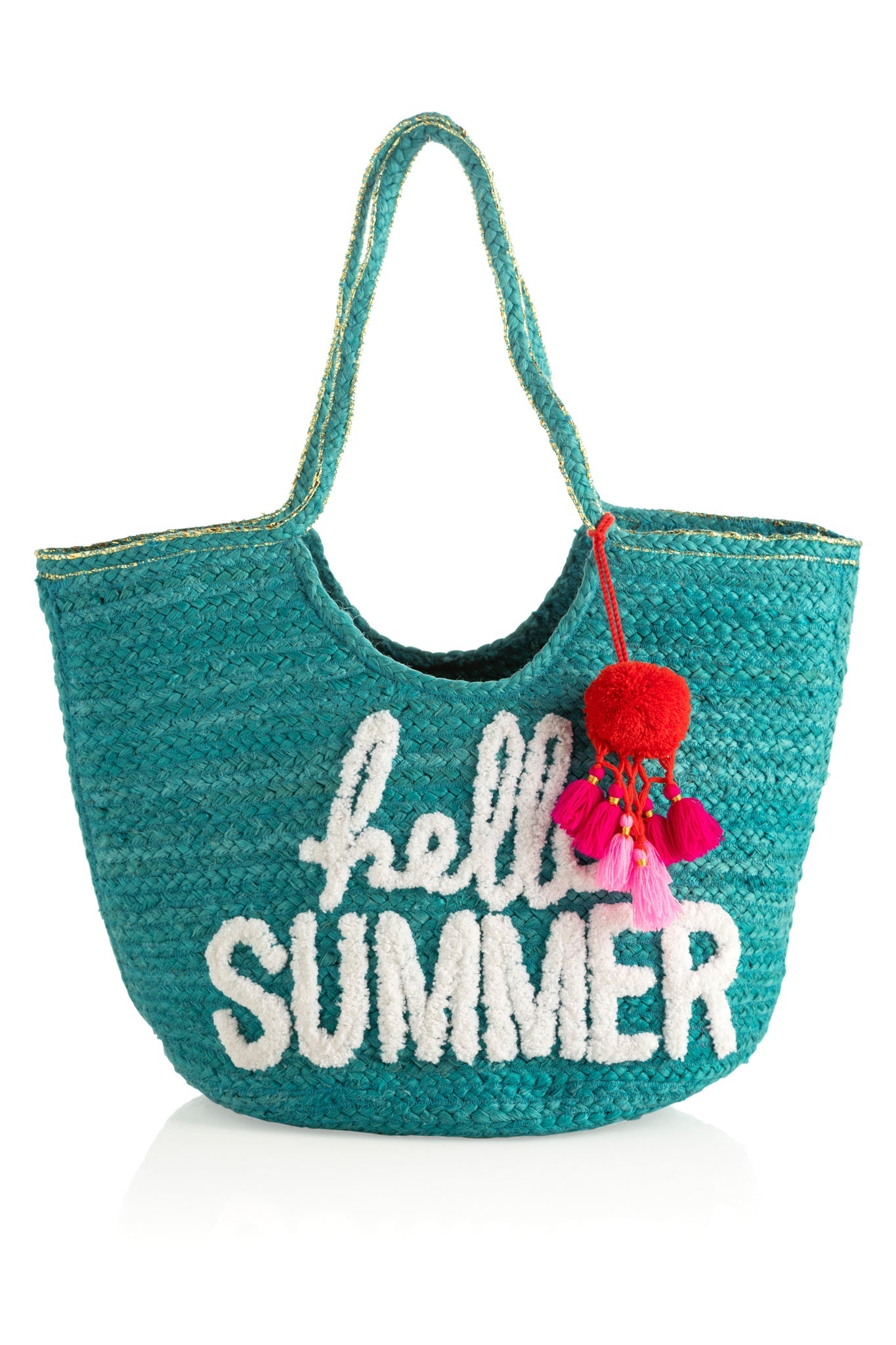 Shiraleah "Hello Summer" Tote, Turquoise