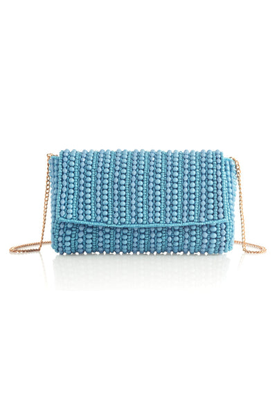 Shiraleah Danny Beaded Clutch, Turquoise