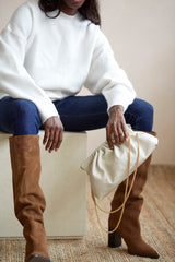 Shiraleah Elliot Shoulder Bag Clutch, Ivory - FINAL SALE ONLY