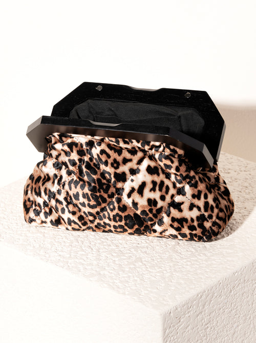 Shiraleah Bailey Quilted Leopard Clutch, Multi