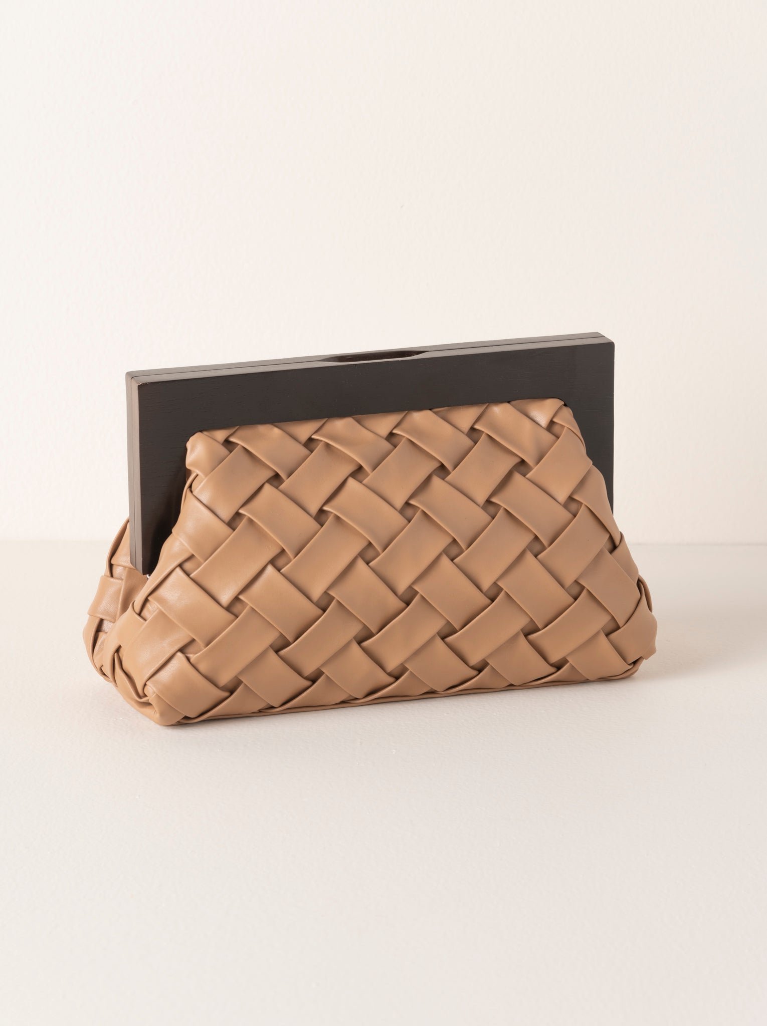 Shiraleah Charlotte Frame Clutch, Tan