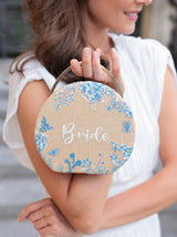 Shiraleah "Bride" Round Top-Handle Bag, Natural