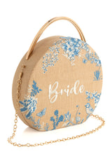 Shiraleah "Bride" Round Top-Handle Bag, Natural