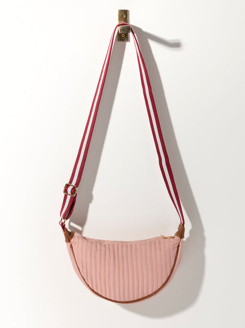 Shiraleah Ezra Quilted Nylon Sling Cross-Body, Blush - FINAL SALE ONLY
