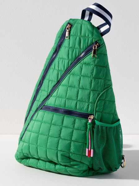 Shiraleah Ezra Quilted Nylon Sling Bag, Green