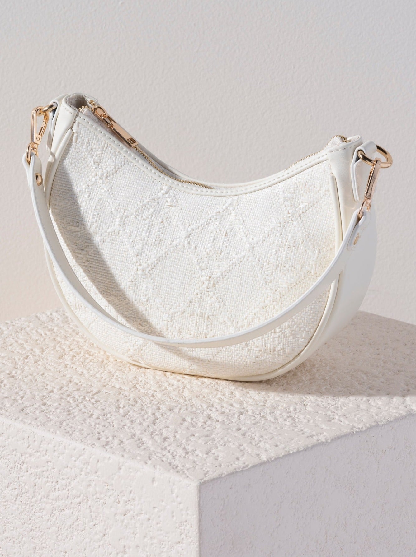 Shiraleah Adrienne Shoulder Bag, White - FINAL SALE ONLY