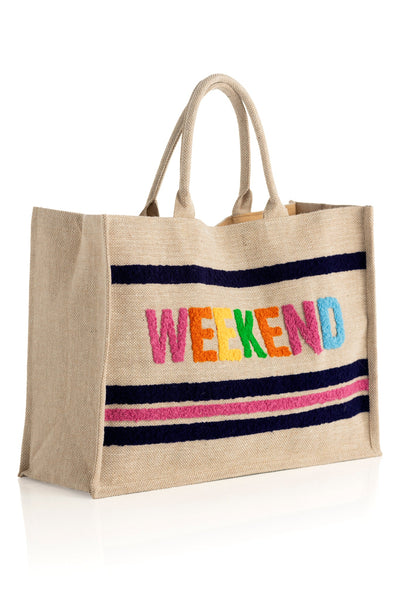 Shiraleah "Weekend" Beach Bag, Natural