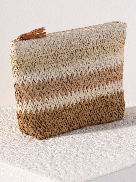 Shiraleah Formentera Zip Pouch, Natural - FINAL SALE ONLY