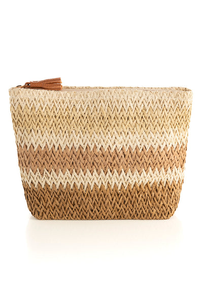 Shiraleah Formentera Zip Pouch, Natural - FINAL SALE ONLY