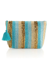 Shiraleah Delilah Zip Pouch, Turquoise