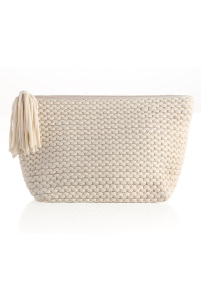 Shiraleah Mavis Zip Pouch, Ivory