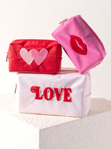 Cara Lips Cosmetic Pouch, Pink