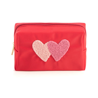 Shiraleah Cara Hearts Cosmetic Pouch, Red