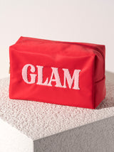 Shiraleah Cara "Glam" Cosmetic Pouch, Red