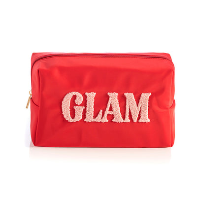 Shiraleah Cara "Glam" Cosmetic Pouch, Red