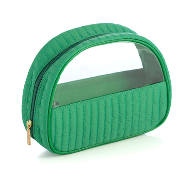 Shiraleah Ezra Quilted Nylon Half-Moon Cosmetic Pouch, Green - FINAL SALE ONLY