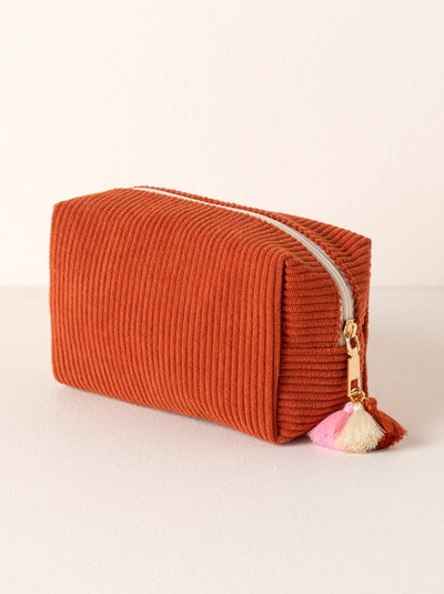 Shiraleah Roux Boxy Zip Pouch, Rust - FINAL SALE ONLY