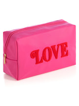 Shiraleah Cara "Love" Large Cosmetic Pouch, Pink