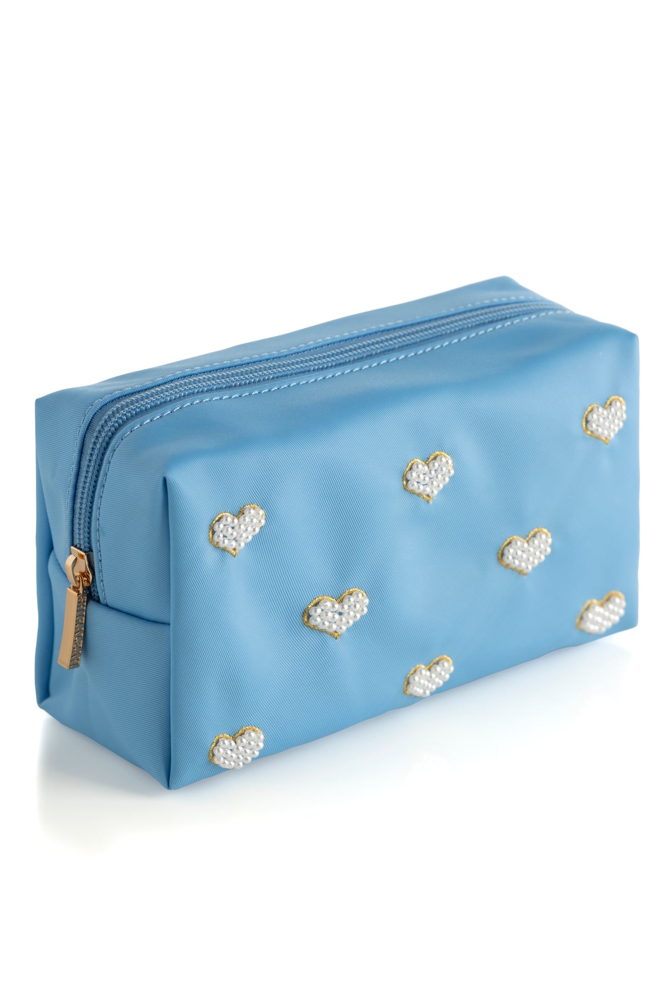 Shiraleah Hearts Zip Pouch, Blue