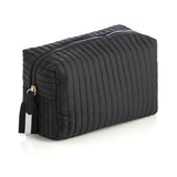 Shiraleah Ezra Quilted Nylon Large Boxy Cosmetic Pouch, Black