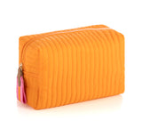 Shiraleah Ezra Quilted Nylon Large Cosmetic Pouch, Orange