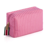 Shiraleah Ezra Quilted Nylon Large Boxy Cosmetic Pouch, Pink