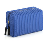 Shiraleah Ezra Quilted Nylon Large Boxy Cosmetic Pouch, Ultramarine