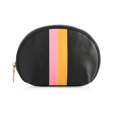 Shiraleah Stanton Racer Stripe Cosmetic Pouch, Black - FINAL SALE ONLY