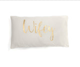 Shiraleah Set Of 2 "Hubby/Wifey" Standard Pillow Cases, Ivory