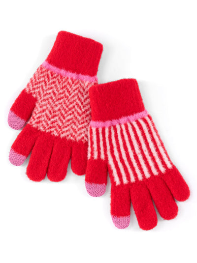 Shiraleah Bowie Touchscreen Gloves, Red