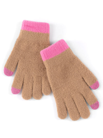 Shiraleah Sawyer Touchscreen Gloves, Tan