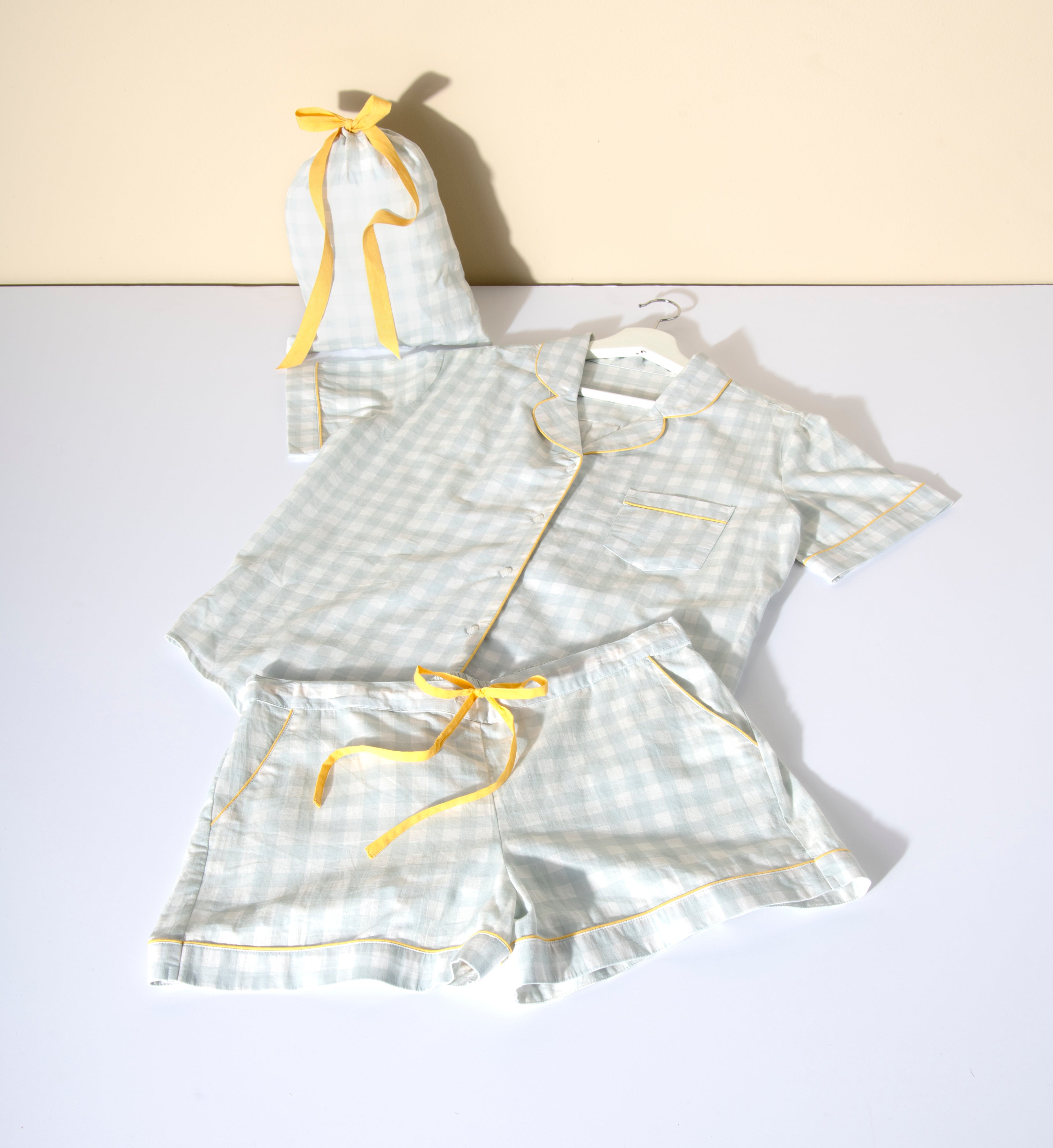 Shiraleah Jenny Check Print Pj Set, Grey - FINAL SALE ONLY