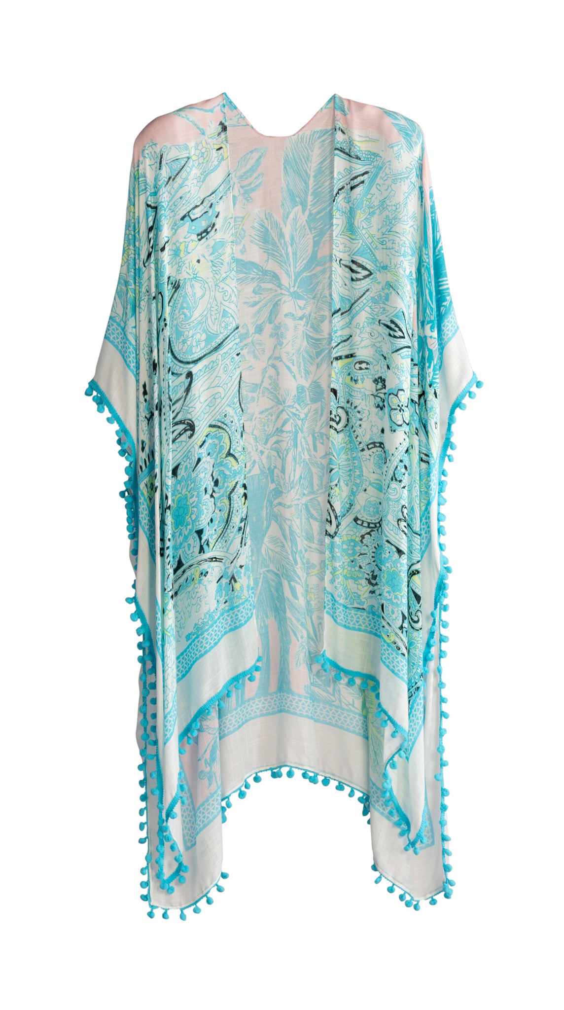 Shiraleah Belize Kimono, Turquoise - FINAL SALE ONLY