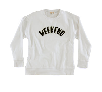 Shiraleah "Weekend" Sweatshirt, Ivory