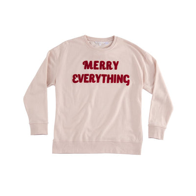 "Merry Everything" Sweatshirt , Blush