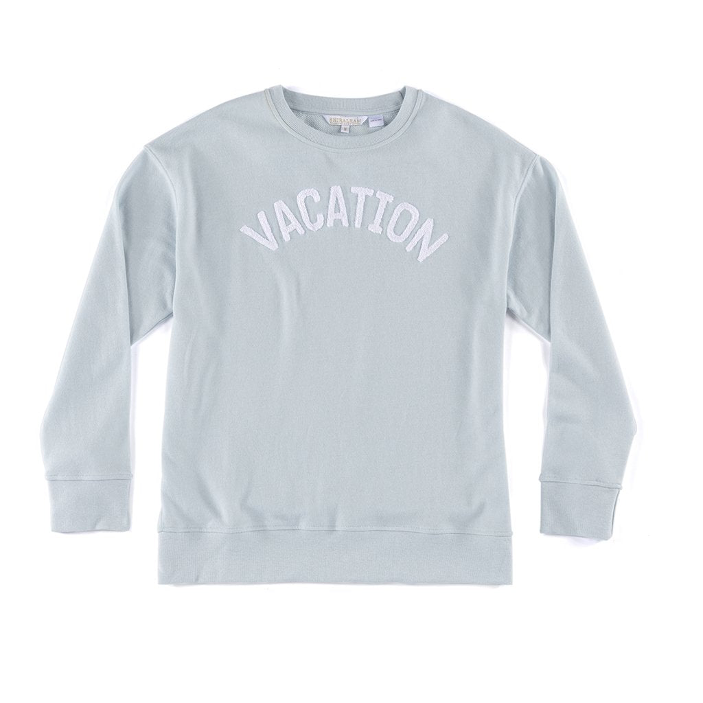 "Vacation" Sweatshirt S, Sky