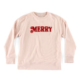 "Merry" Sweatshirt , Blush