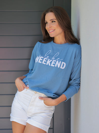 Shiraleah "Lake Weekend" Sweatshirt, Blue